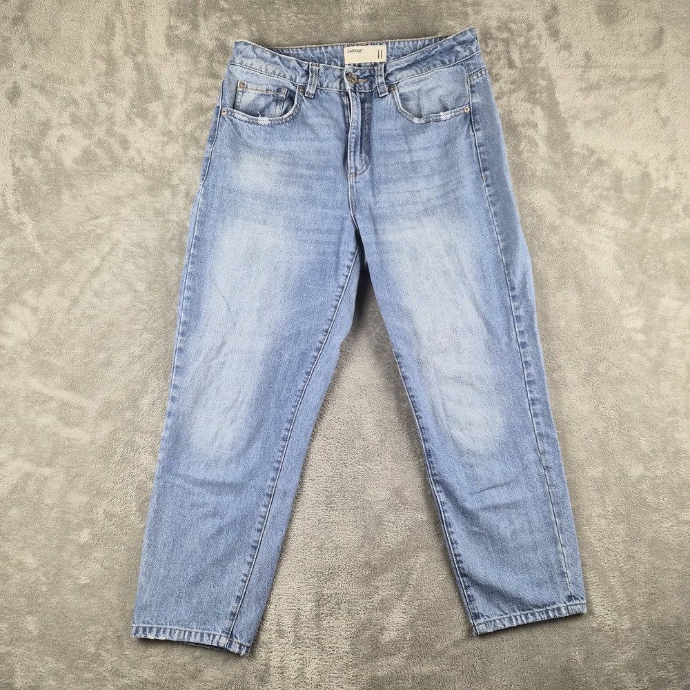 Garage Mom Jeans Womens 11 (fits 30x25) Blue Denim Distressed Skater Streetwear